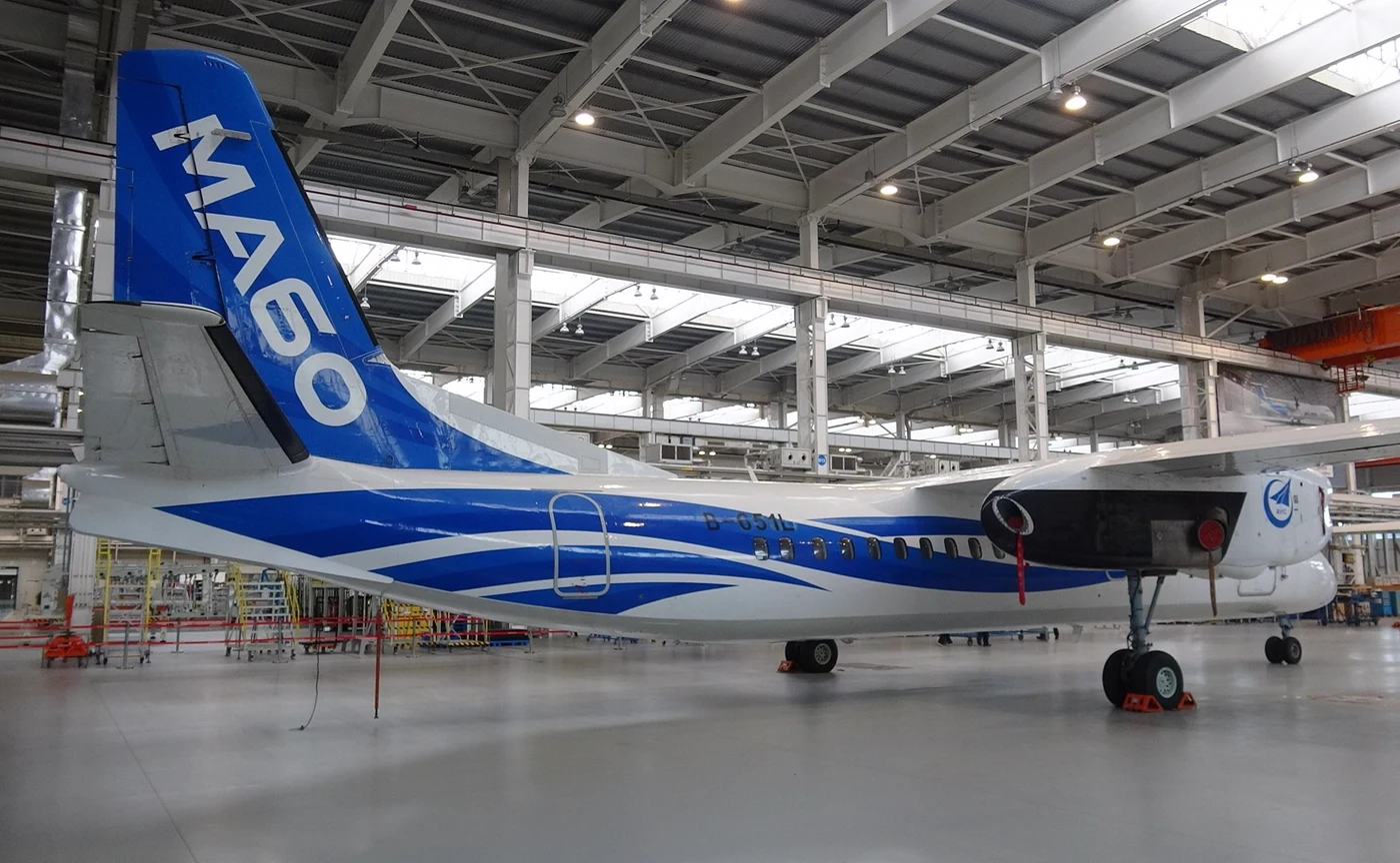 MA60 passenger aircraft Unit 0702 shown in the client-supplied brief